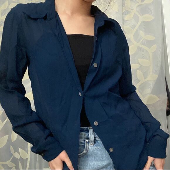 Armani exchange button up blouse - Picture 6 of 12